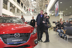 Презентация нового автомобиля Mazda 3 в Major City, 16 ноября 2013 года